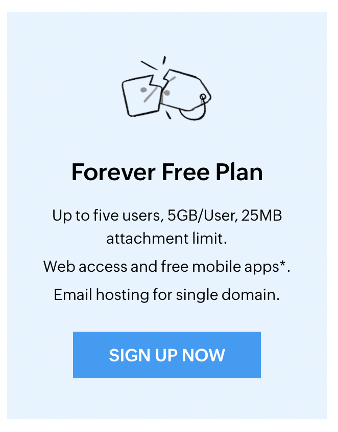 Zoho Mail Forever Free Plan