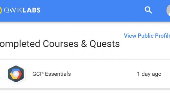 Completing the GCP Essentials quest on my daily commute