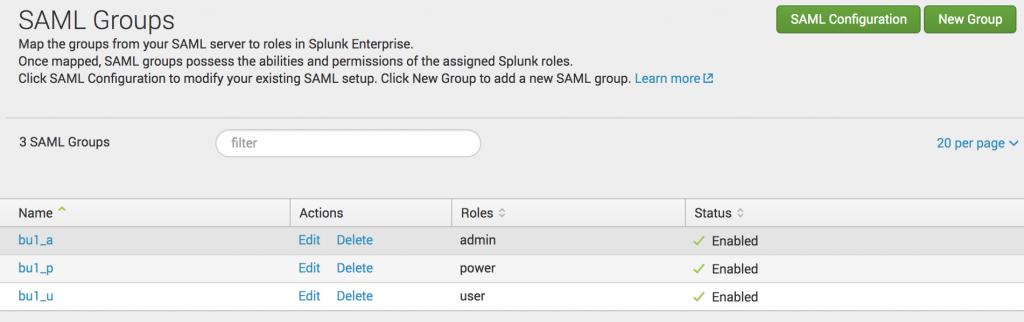Splunk SAML Groups