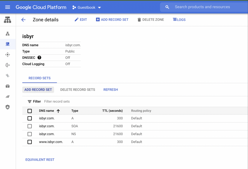 GCP Cloud DNS