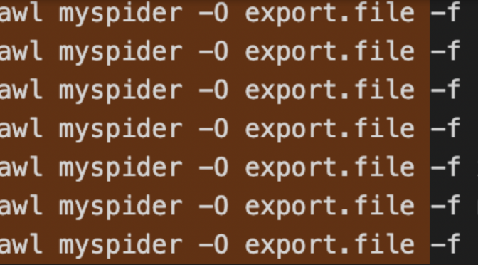 Format Scrapy Export