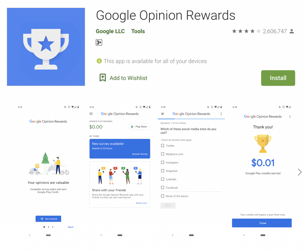 Google Opinion Rewards - Apps on Google Play