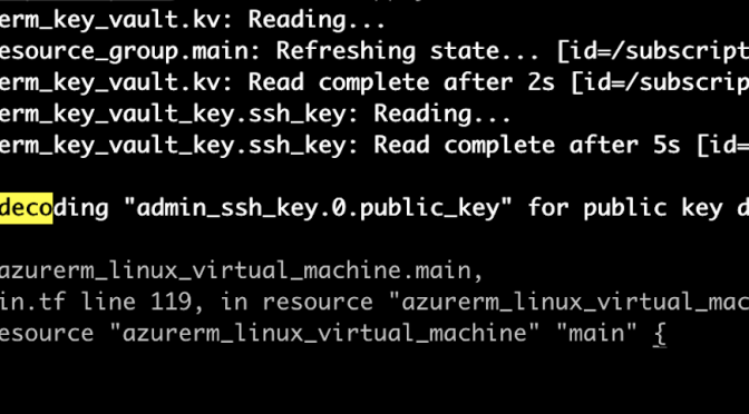 How to use an SSH key stored in Azure Key Vault while building Azure Linux VMs using Terraform